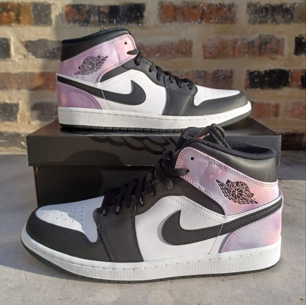 Nike Air Jordan 1 Mid Tie Dye Zen Master  Sneakers Shoes